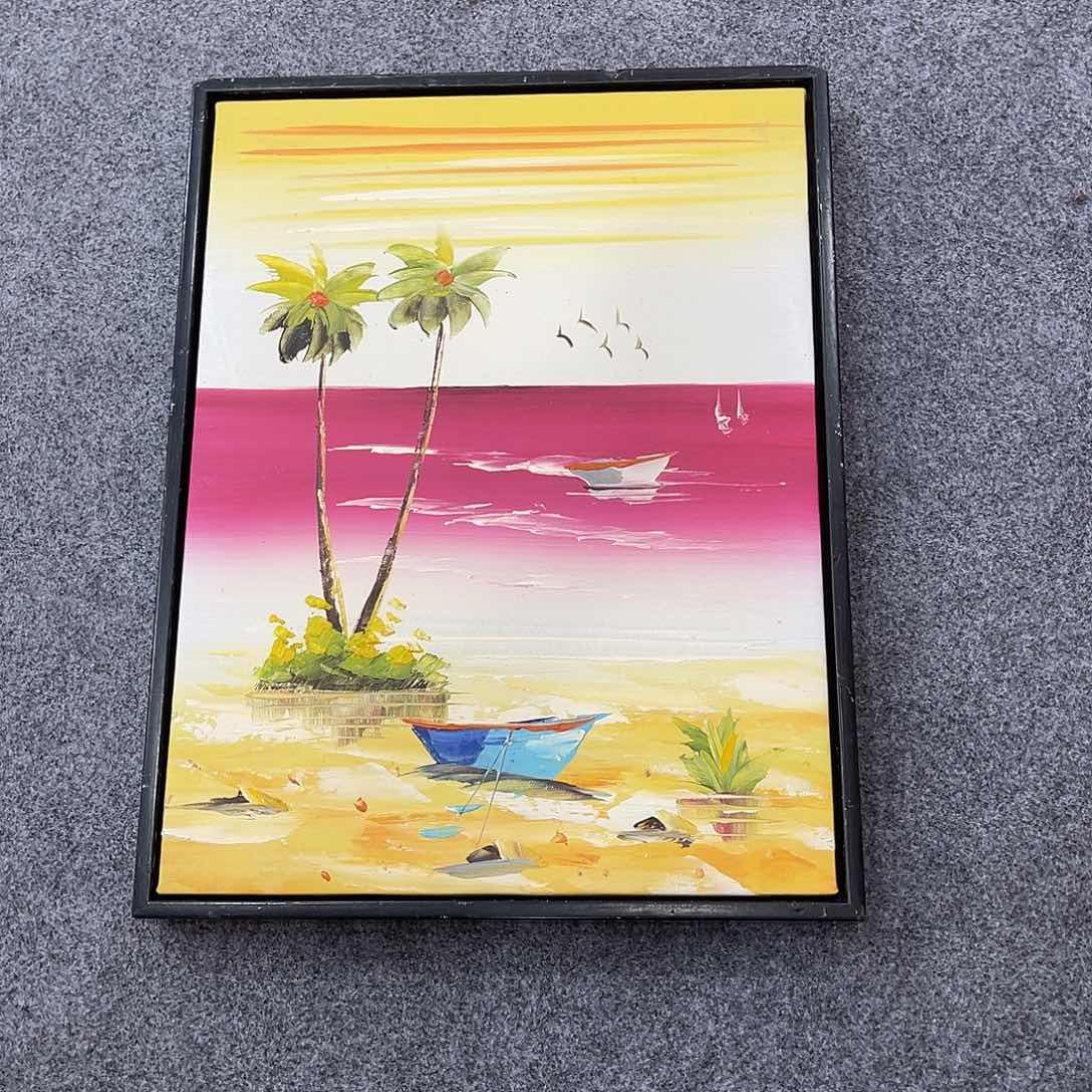 油画海浪33/43带框-////