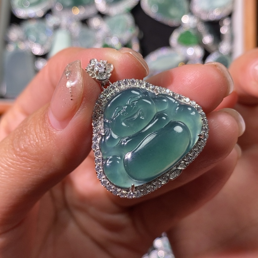 【闪购商品】翡翠颈饰银S925镶嵌哼分两单