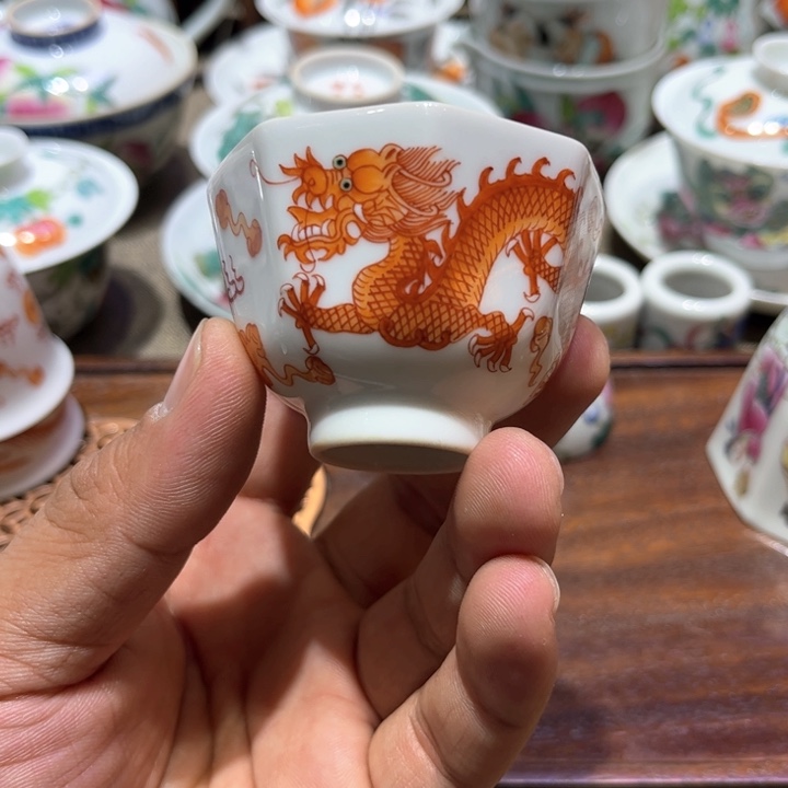 纯手绘精品盖碗杯