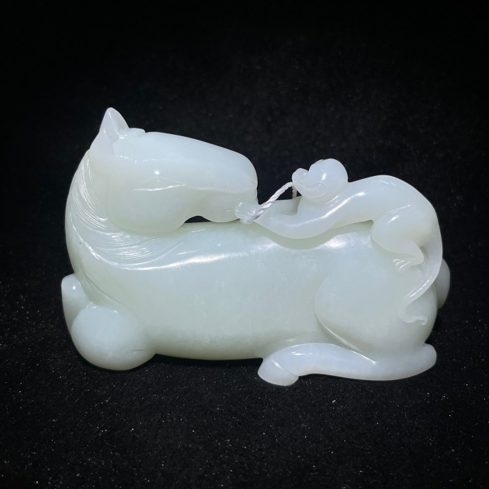 《清代》和田玉马上封侯 山东国营文物商店 25120601189-11549