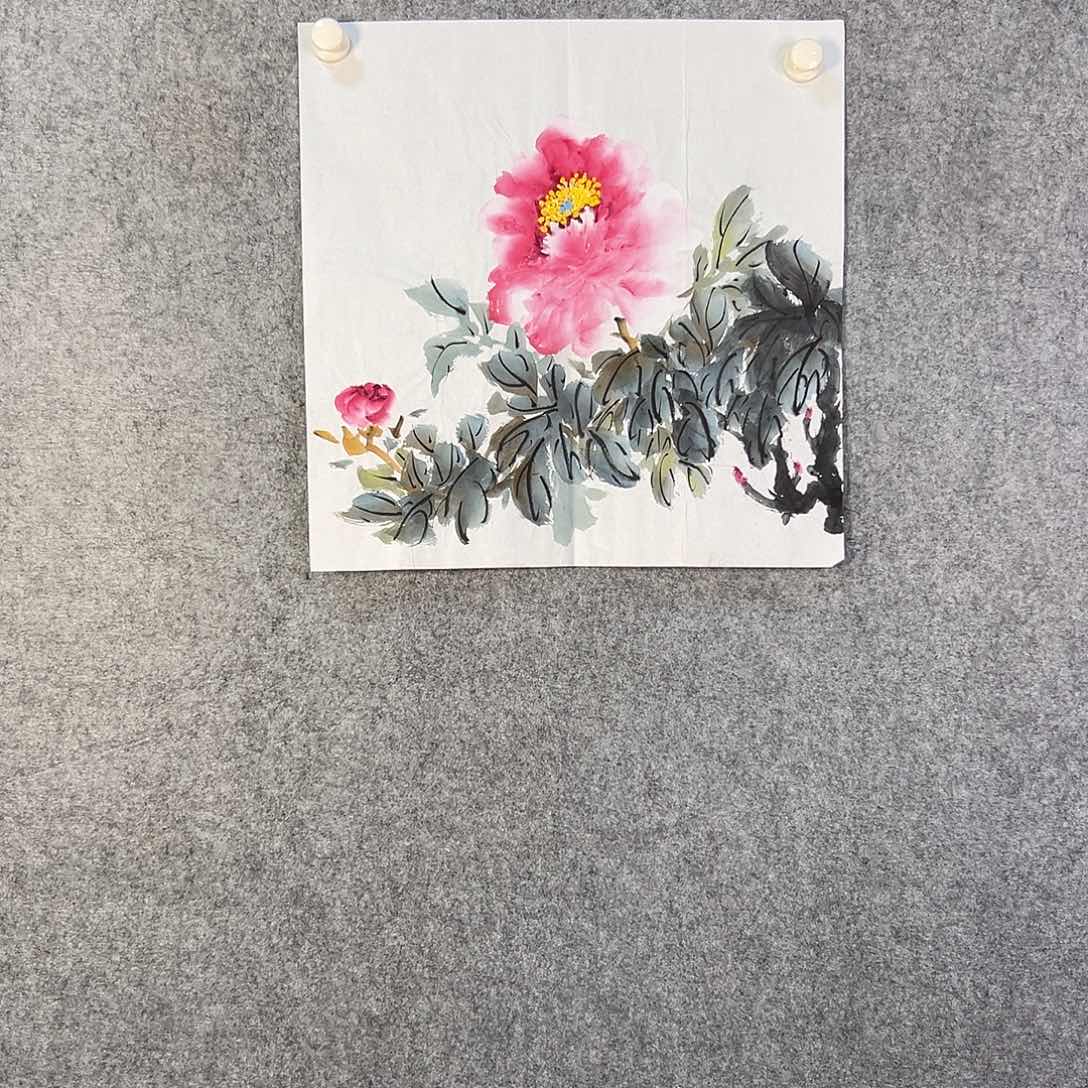 国画156 鸟和蝴蝶都在等待它