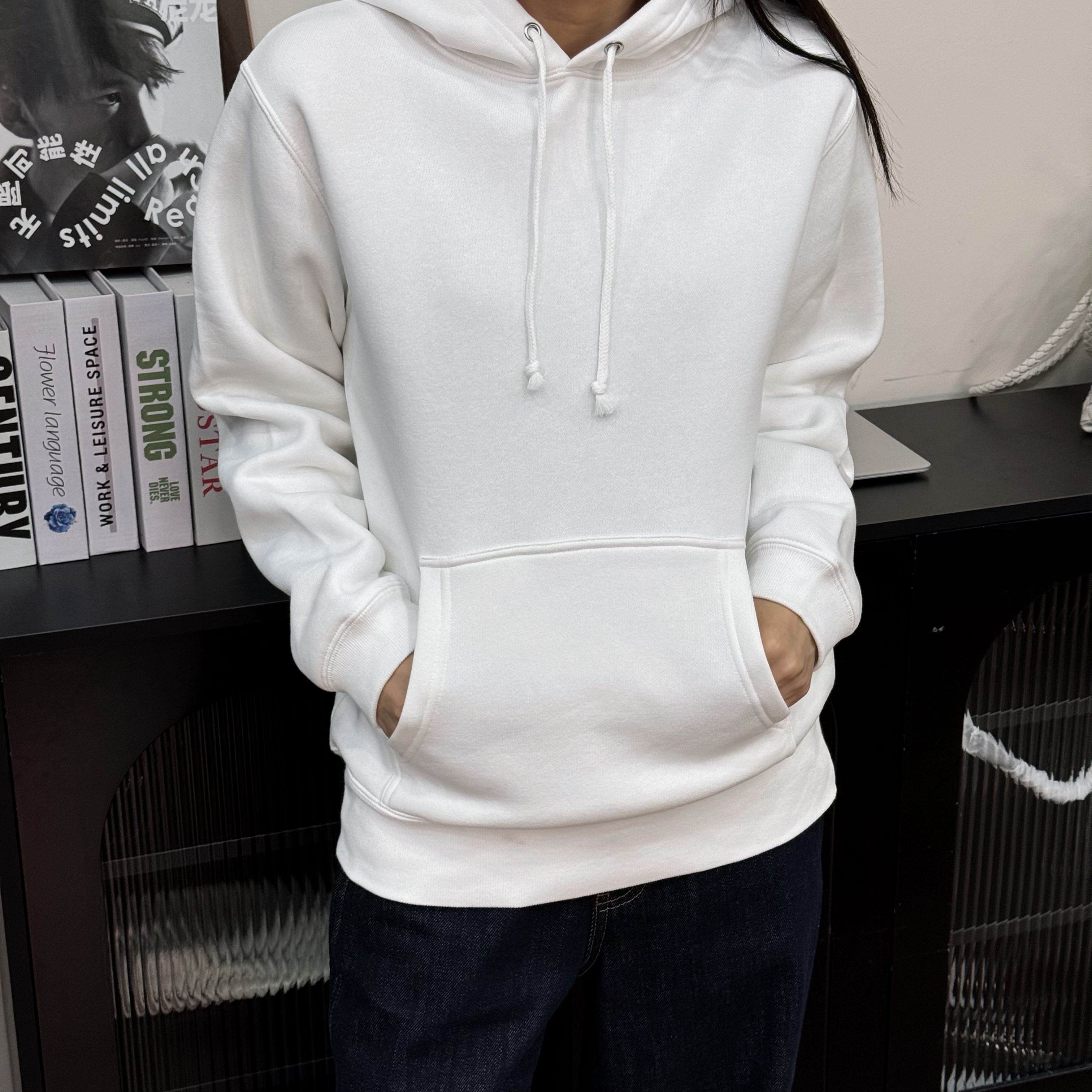 【QIANDING】简约极简连帽卫衣A251213