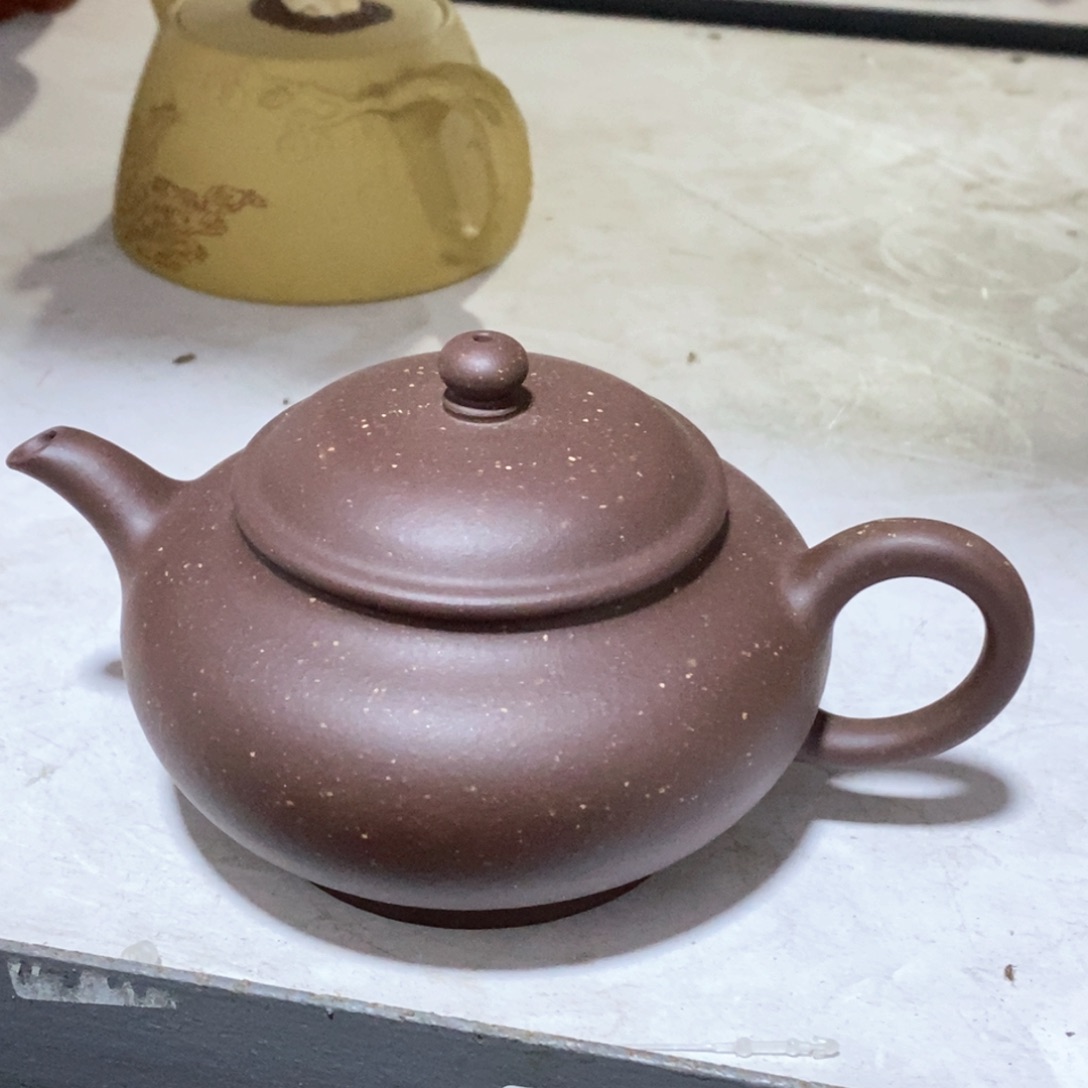 紫砂茶壶白16 明炉 紫泥