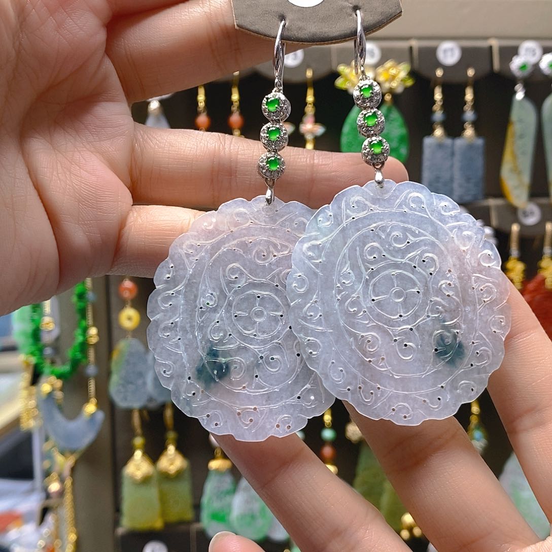 未镶嵌翡翠耳饰翡翠