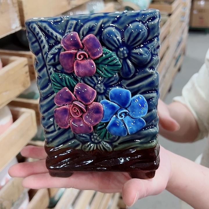 有孔，凑单福利满10元发货陶瓷多肉花盆！