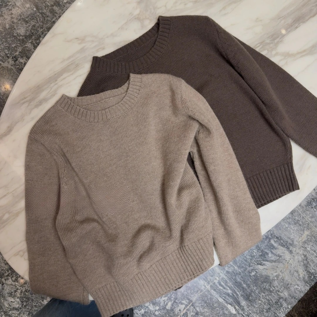 《简约系》秋冬百搭套头毛衣纯色针织打底衫财阀千金女装