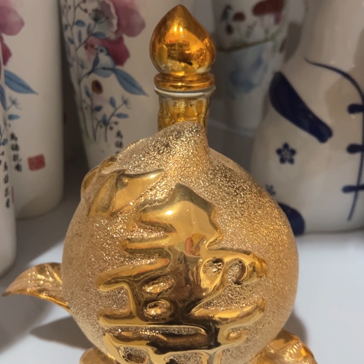 瓷1斤寿桃陶瓶酒瓶