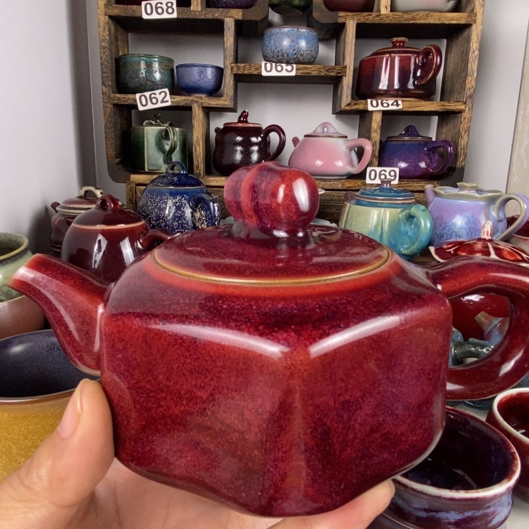 万***青中国神后钧瓷茶具处理