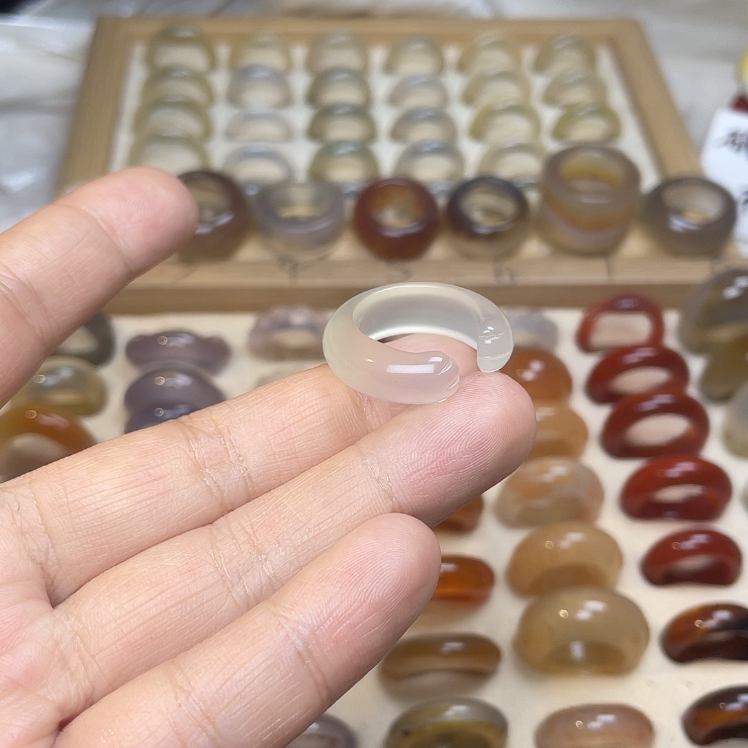 玛瑙/玉髓合金戒指A09港17不退换