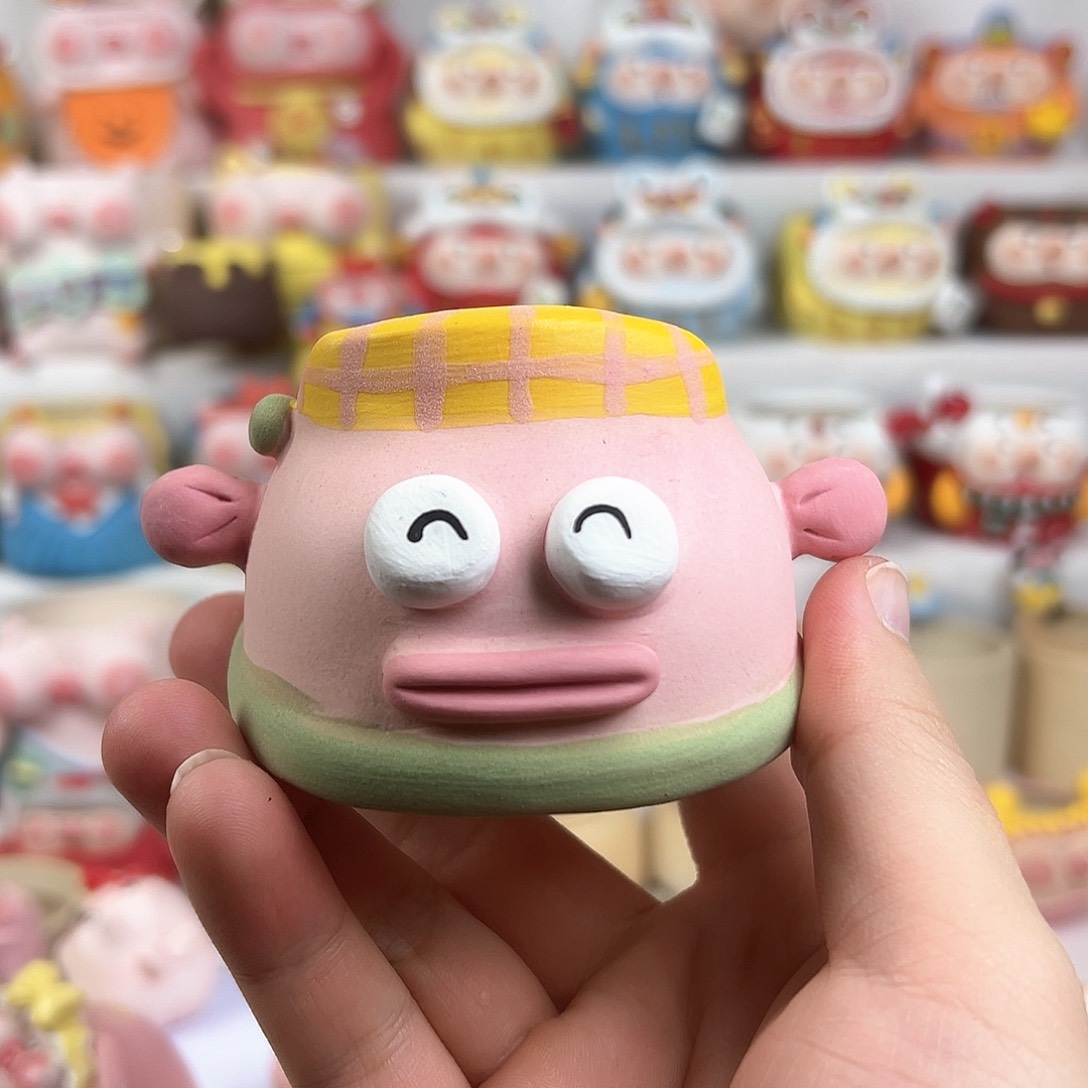 陶瓷040丑鱼鞋子盆特价满48元包邮不退不换