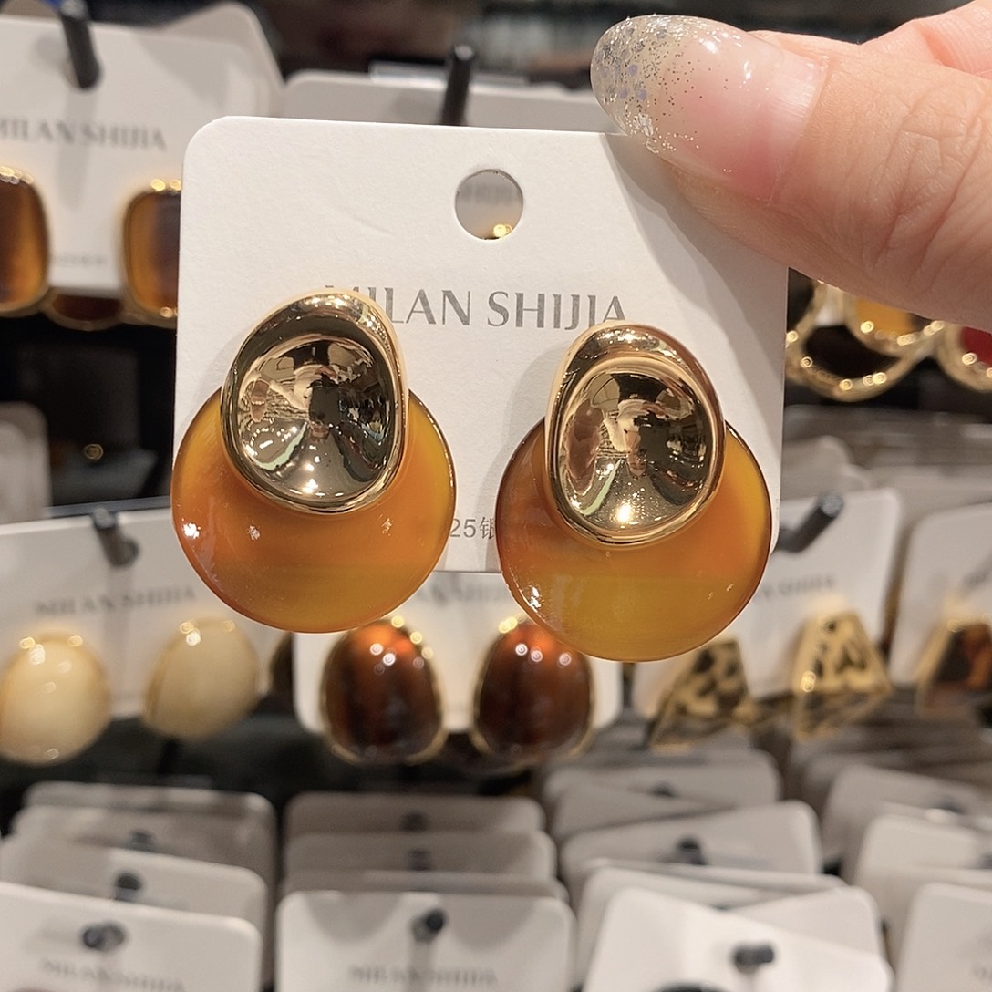 铜合金925银焦糖纽扣