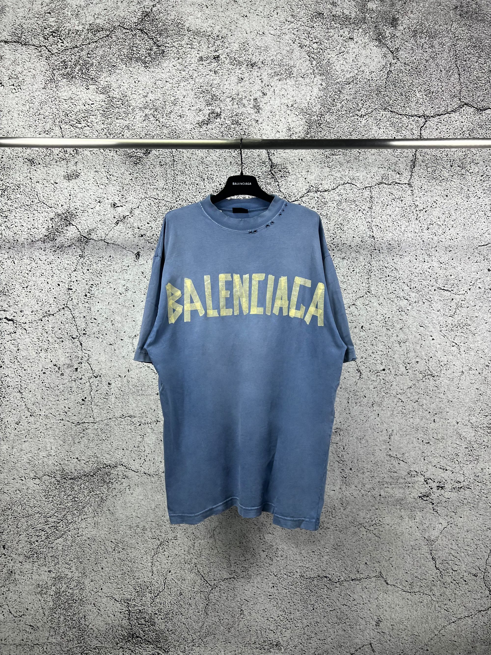 未使用 Balenciaga/巴黎世家 24雾霾蓝胶带/XS.S码/R0313/RN0320