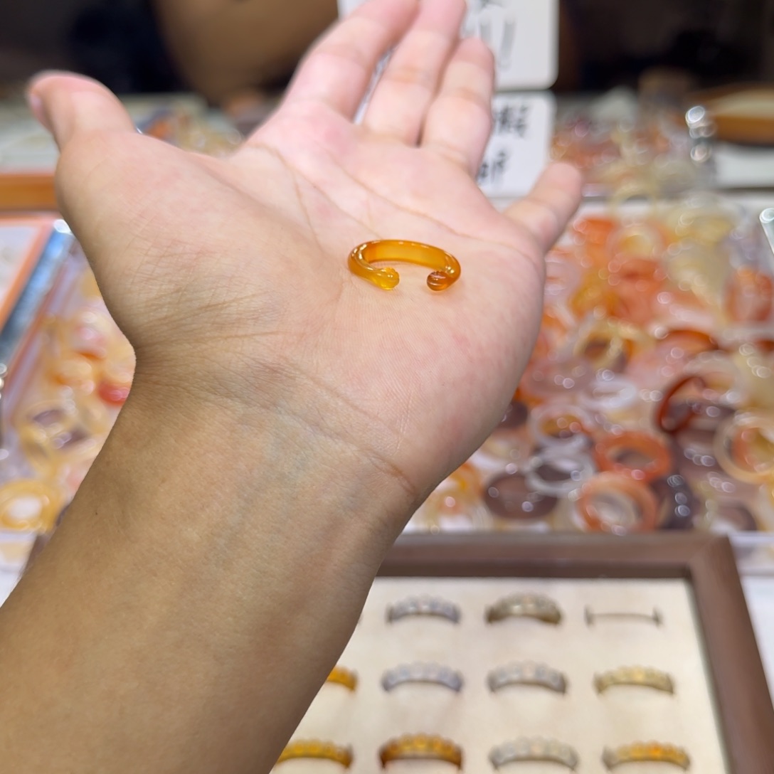 玛瑙/玉髓戒指未镶嵌73号港9