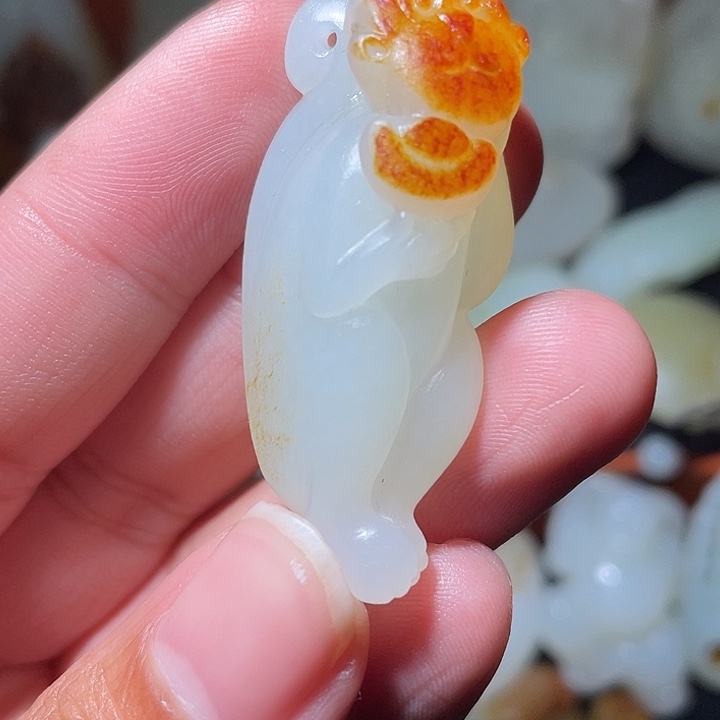 和田玉挂件未镶嵌玉**缘