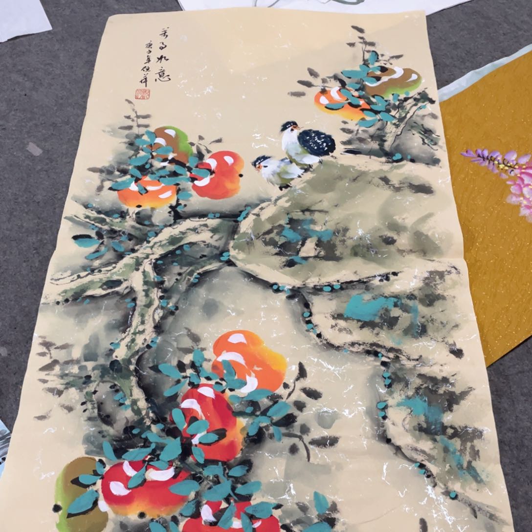 国画国画作者画心一张