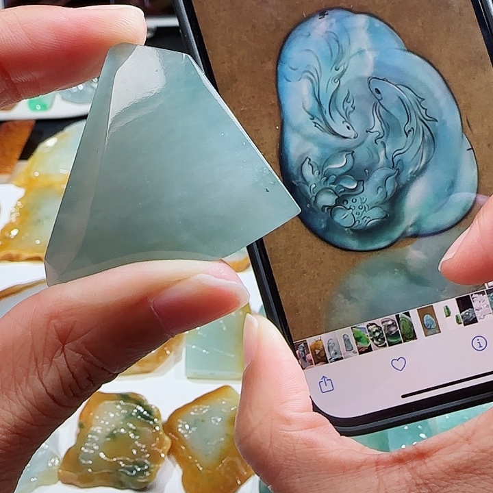 定制翡翠未镶嵌翡翠挂件