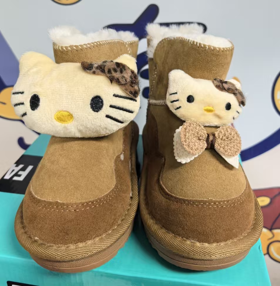 2025猫咪雪地靴加大绒棉鞋