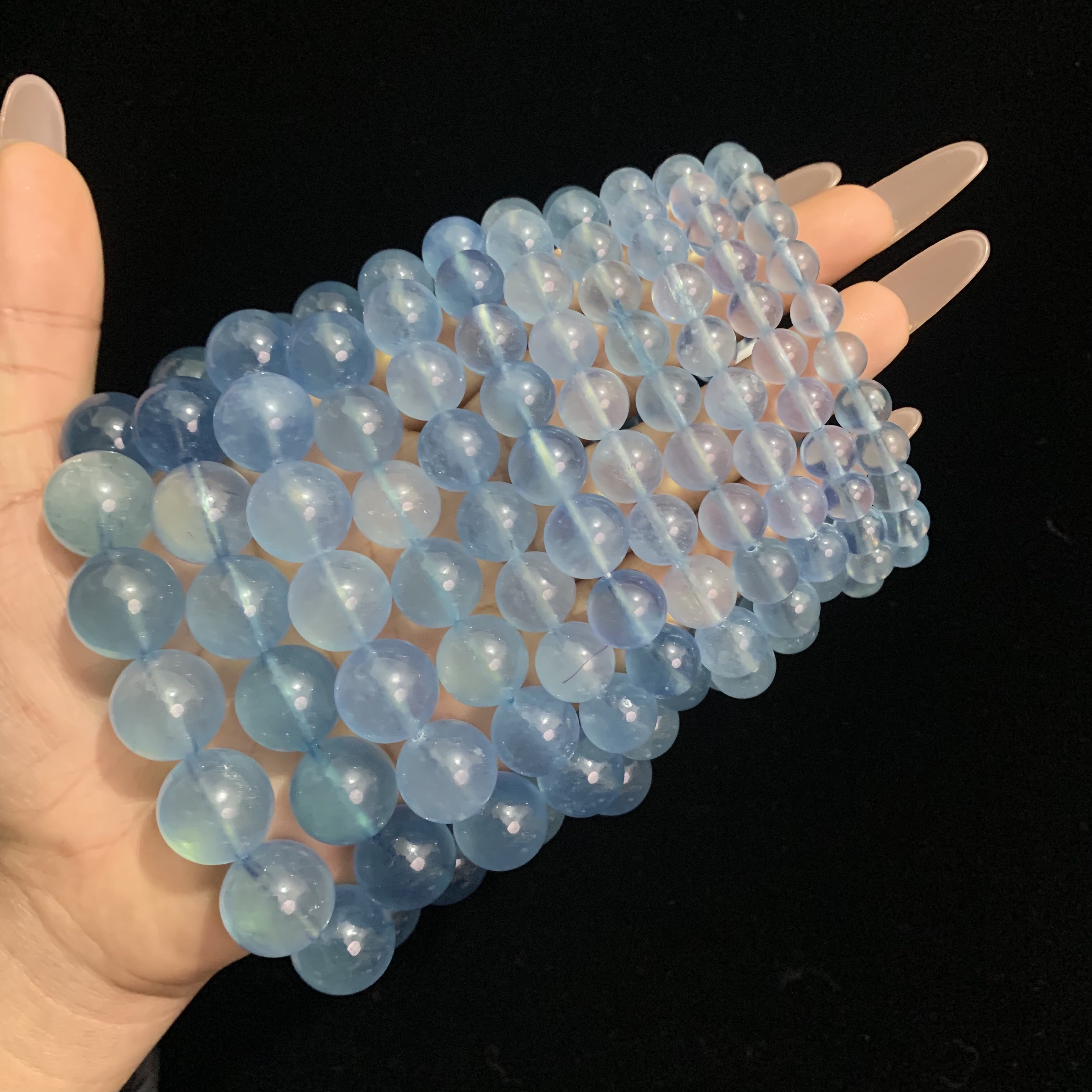 培育海蓝宝石冰川蓝海蓝宝手串D5006多样性发其一