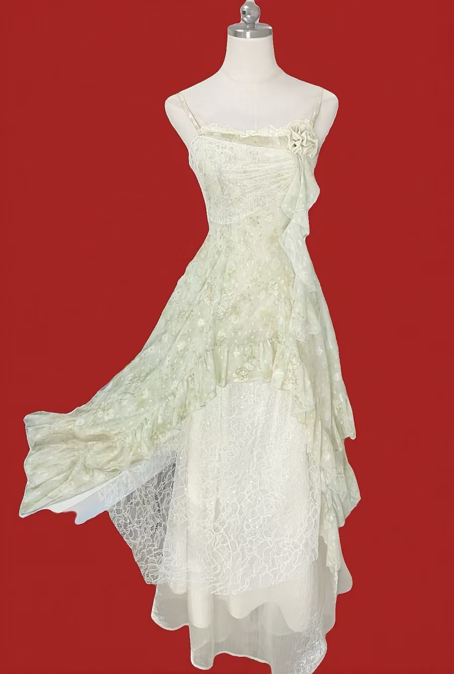 直播间叫号 古着孤品微瑕 介意勿拍 吊带连衣裙长裙