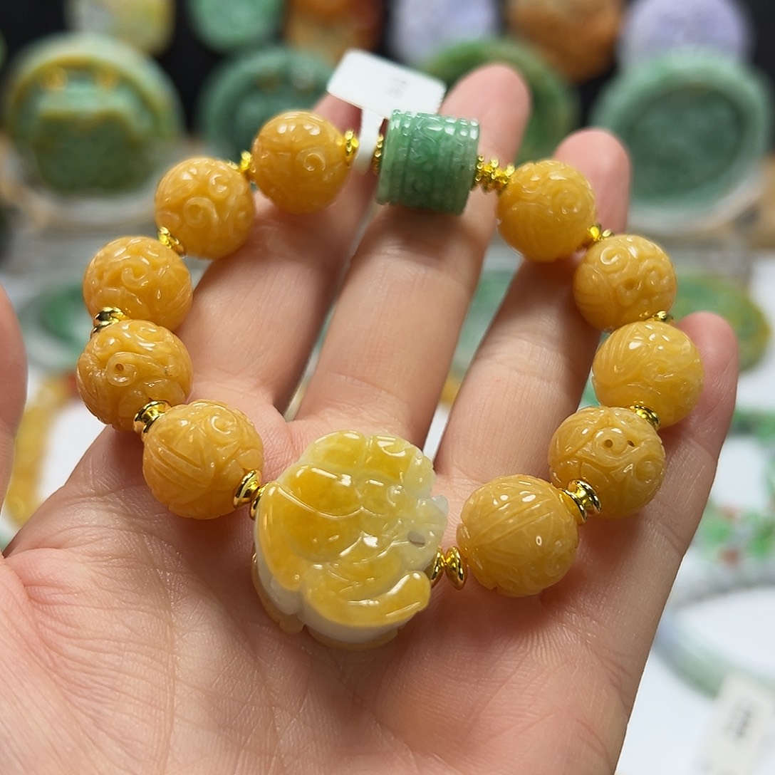 翡翠未镶嵌手链手串