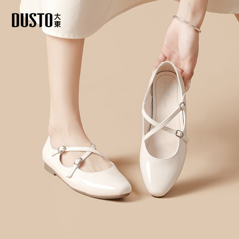 大东小皮鞋2025春季新款爆款优雅低跟尖头软底芭蕾舞单鞋女款0714