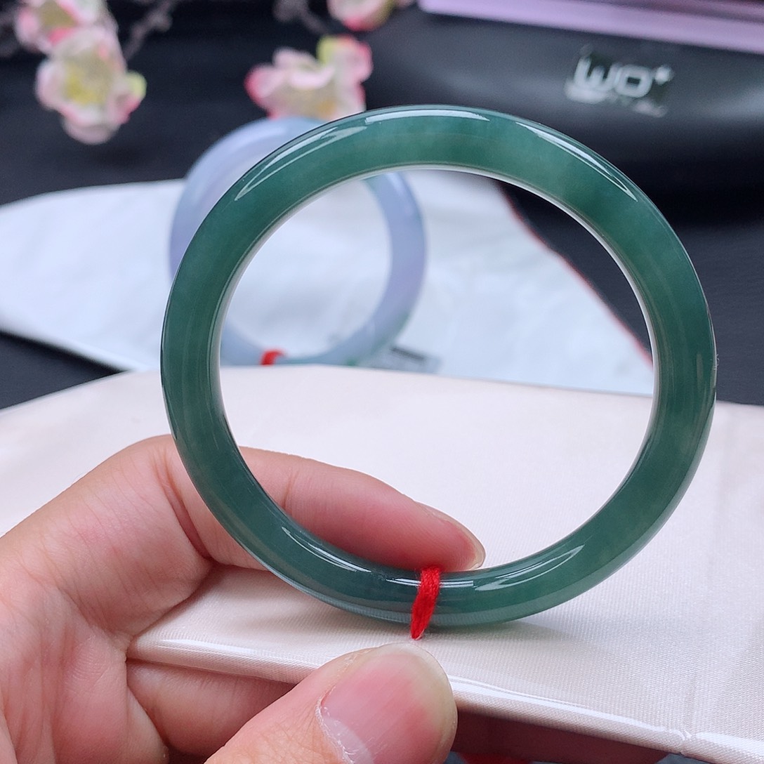 翡翠未镶嵌手镯（圆镯）手镯54