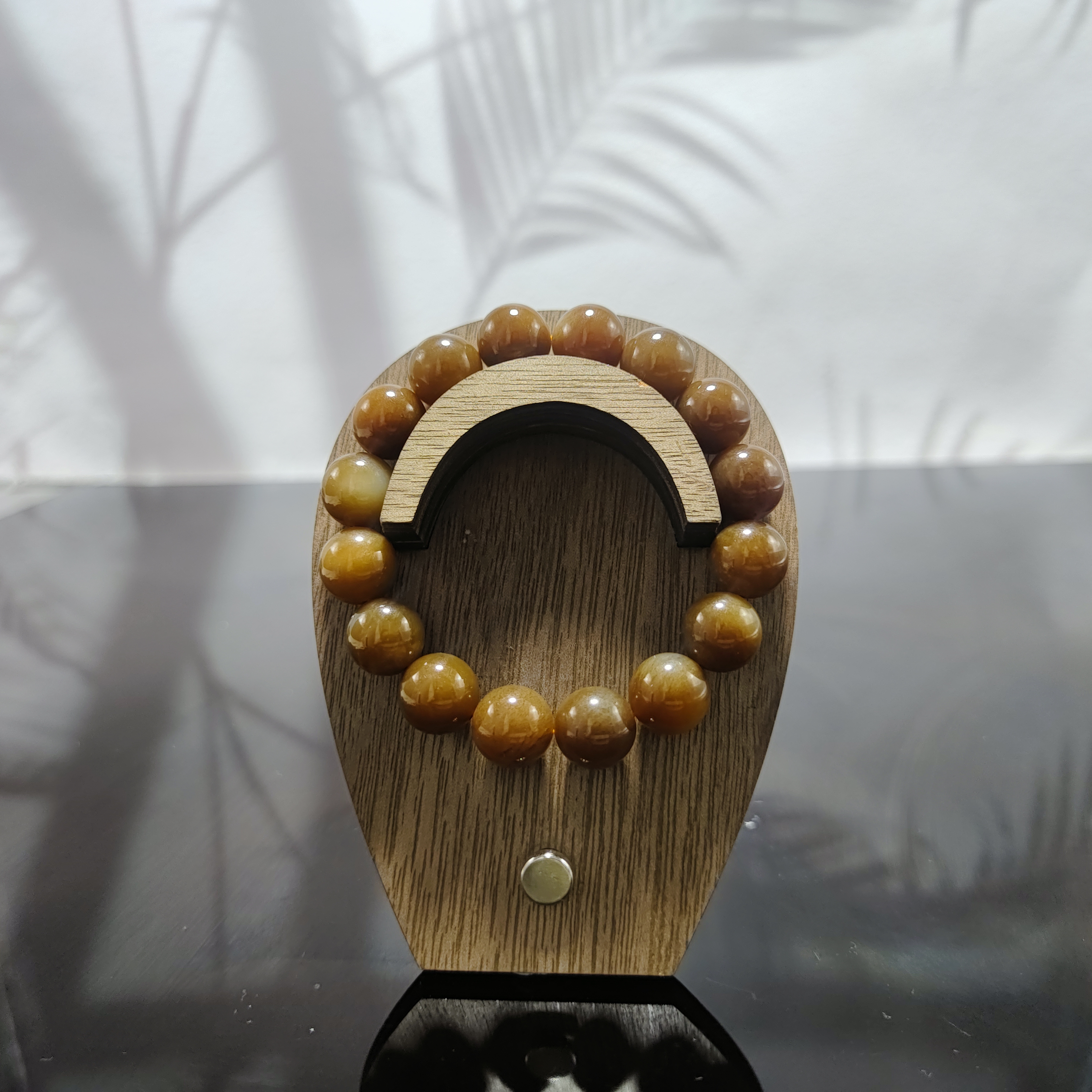 V和田玉圆珠手串（卡12）3887