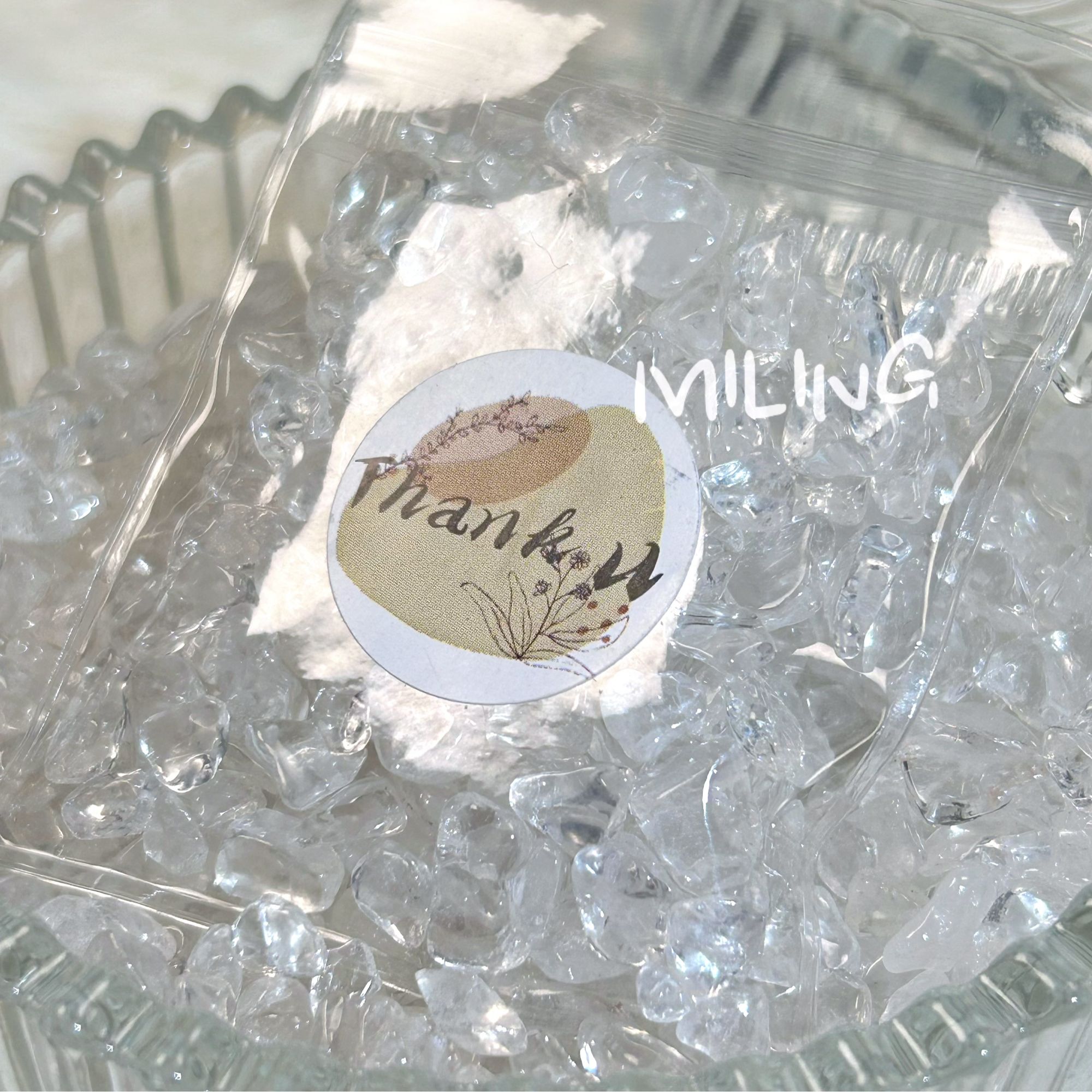 【消磁石】天然白水晶碎石