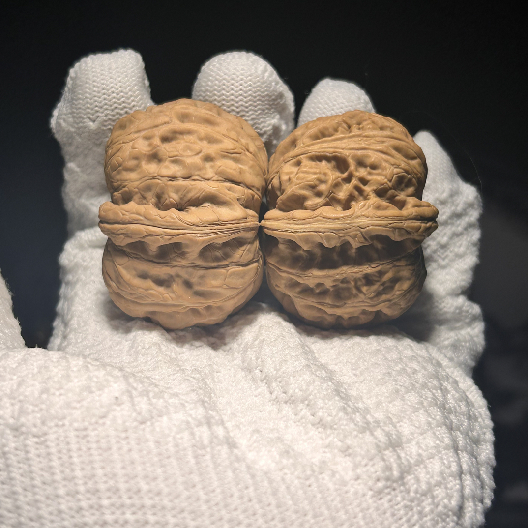 文玩核桃把件边40.41肚44.45差尺元宝山地蛤蟆头造型全品编号08