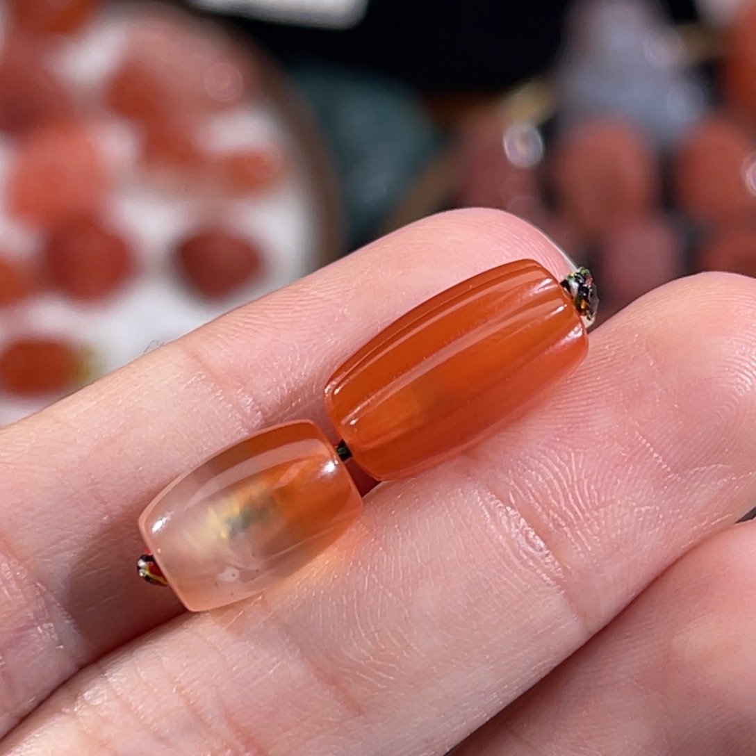 南红玛瑙未镶嵌配饰套装不退换冰片