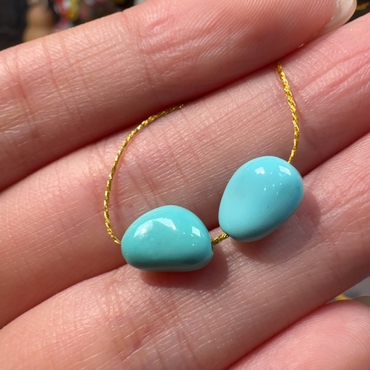 绿松石未镶嵌糖豆