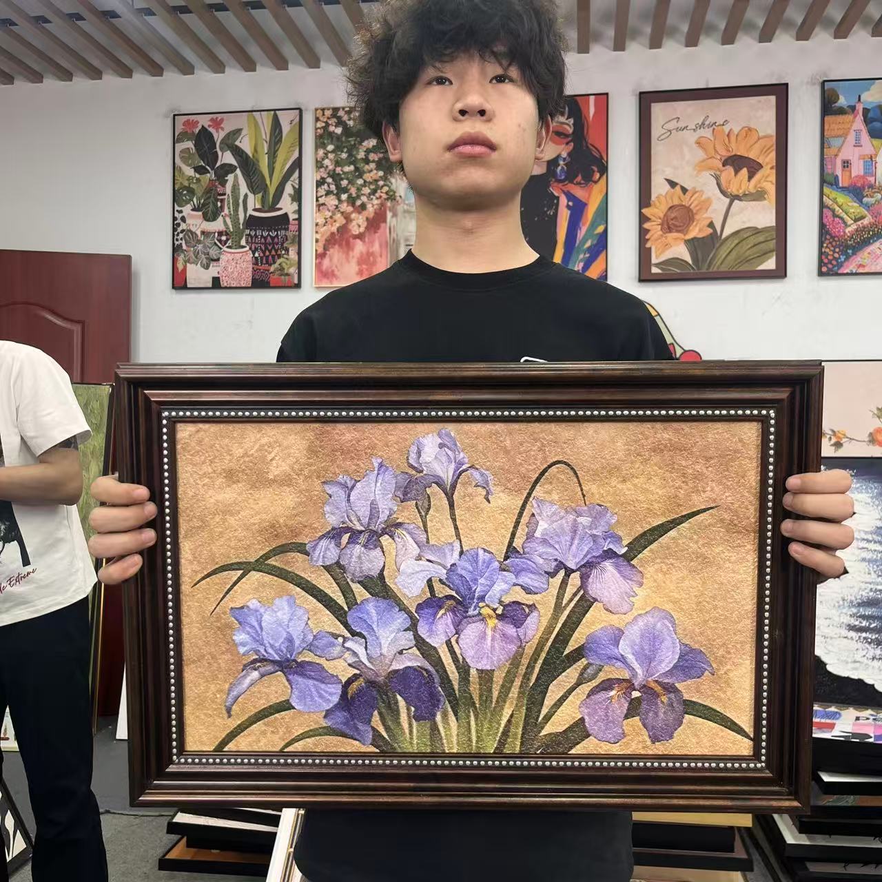 欧式古典花卉横版装饰画C054适用于客厅餐厅走廊等空间装饰画4060