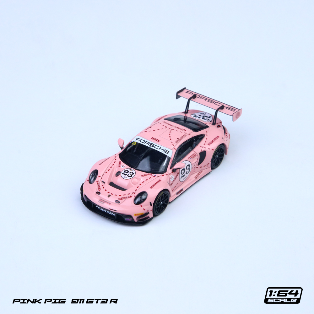 【匠擎预售】SR 1:64 保时捷 911 GT3 R 粉猪涂装 合金模型