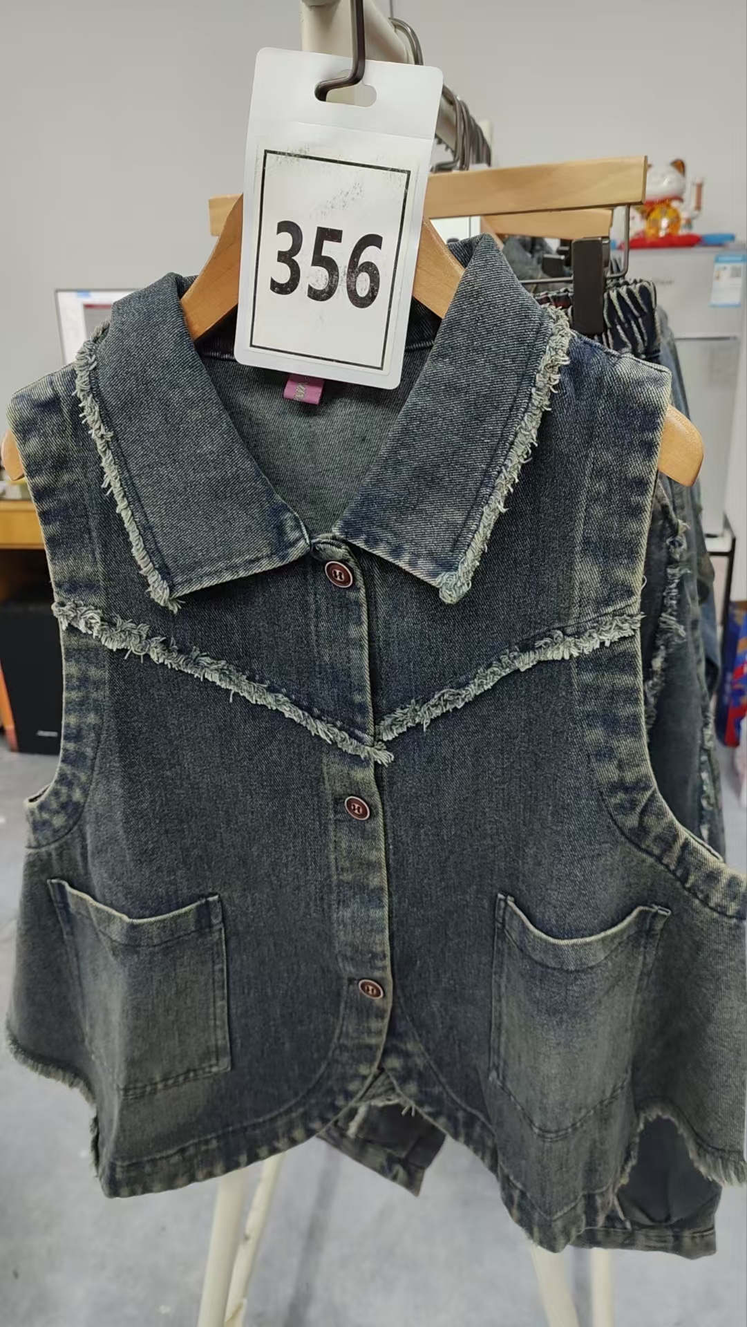 356-时尚民族风时尚牛仔上衣