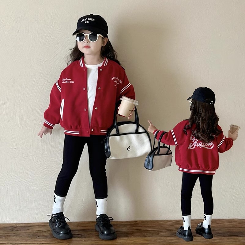 女童外套春秋2025新款爆款棒球服儿童洋气小女孩秋装宝宝秋季外衣