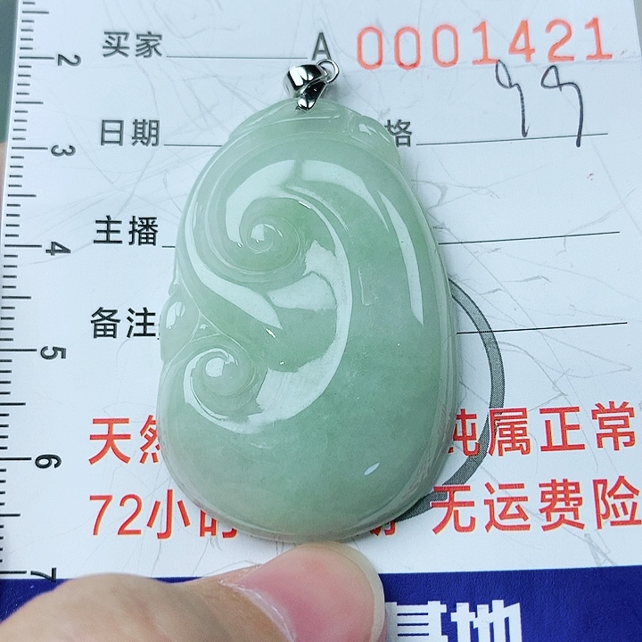 翡翠颈饰银S925镶嵌翡翠