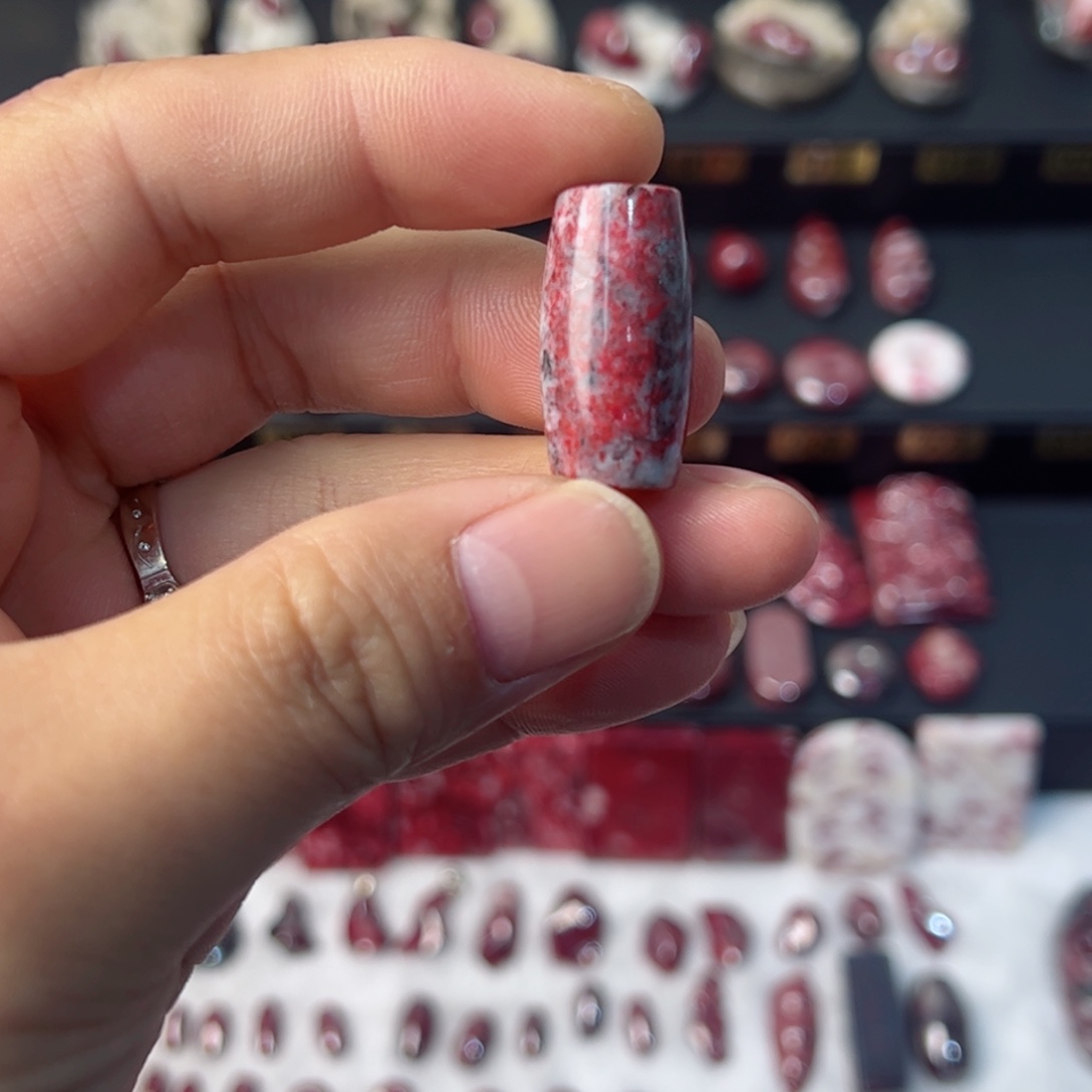 天然辰砂天然朱砂桶珠7