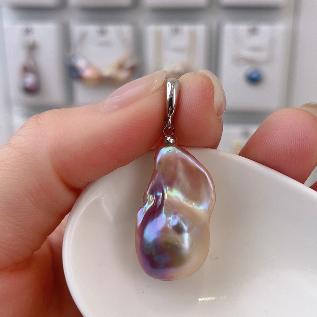 淡水珍珠颈饰银S925镶嵌