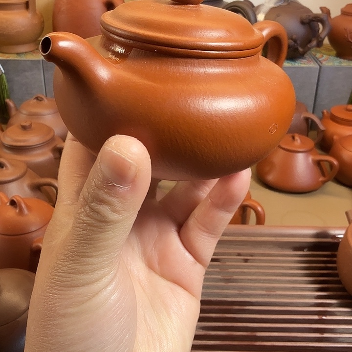 茶壶紫砂全手工朱泥仿古200cc瑕疵不退不换