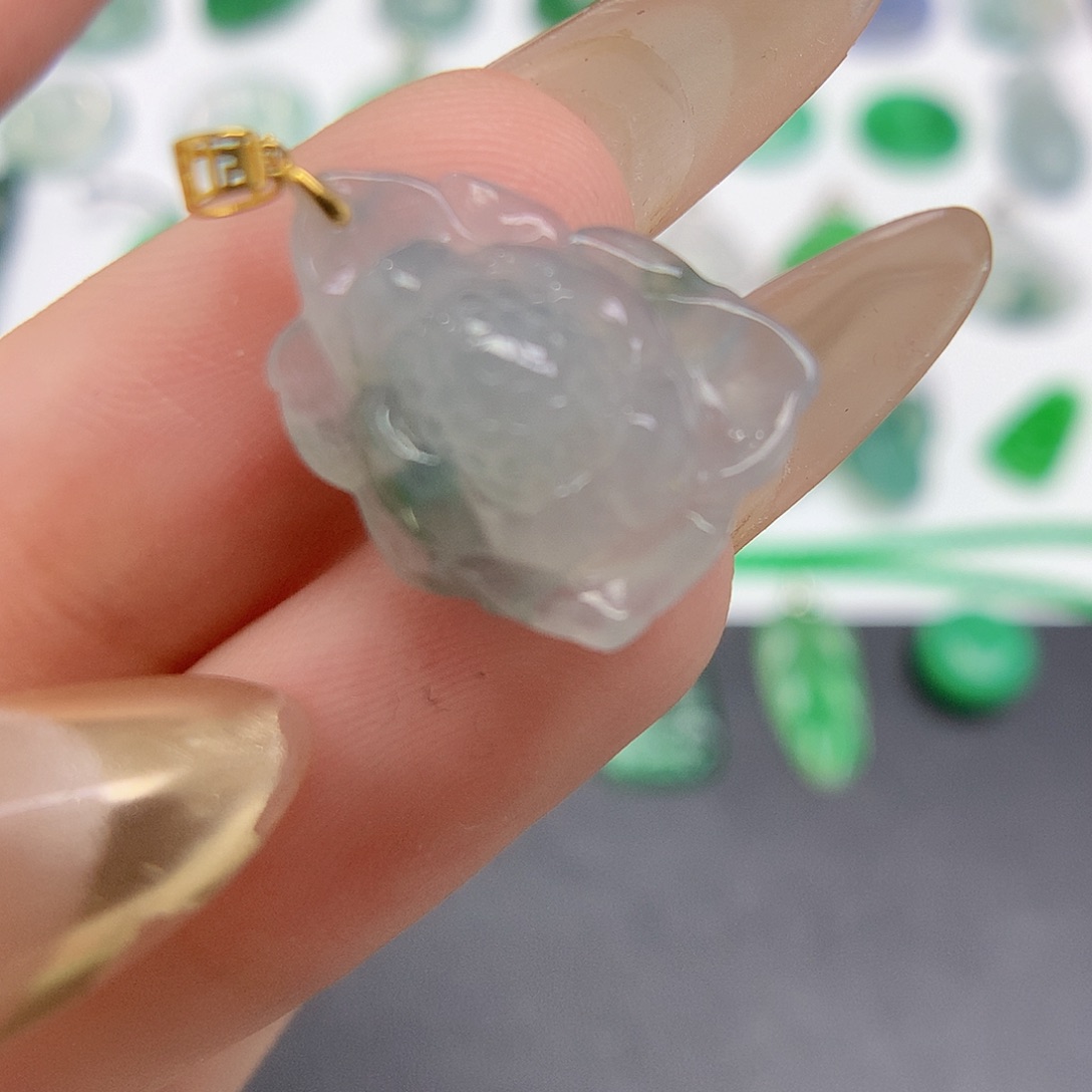 定制翡翠18K金镶嵌888888888