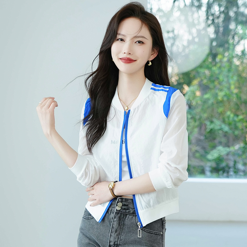 防晒衣女空调衫女夏季2025新款宽松棒球服显瘦气质防晒衣外套女