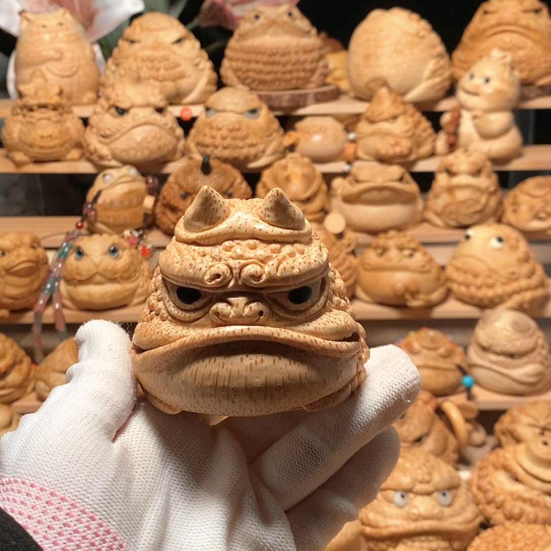 竹ღ****竹根雕金蟾竹根雕