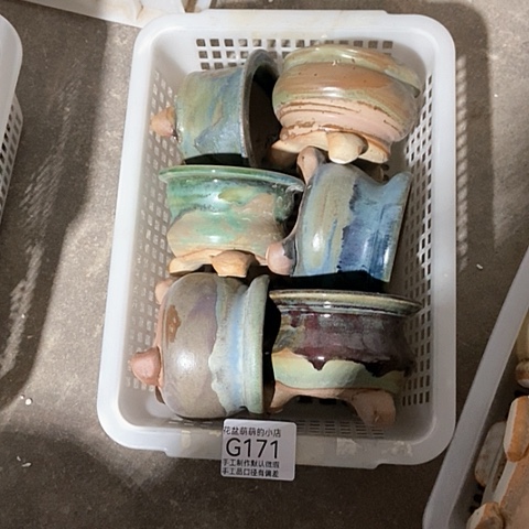 紫砂花盆171微瑕品口径7到8左右