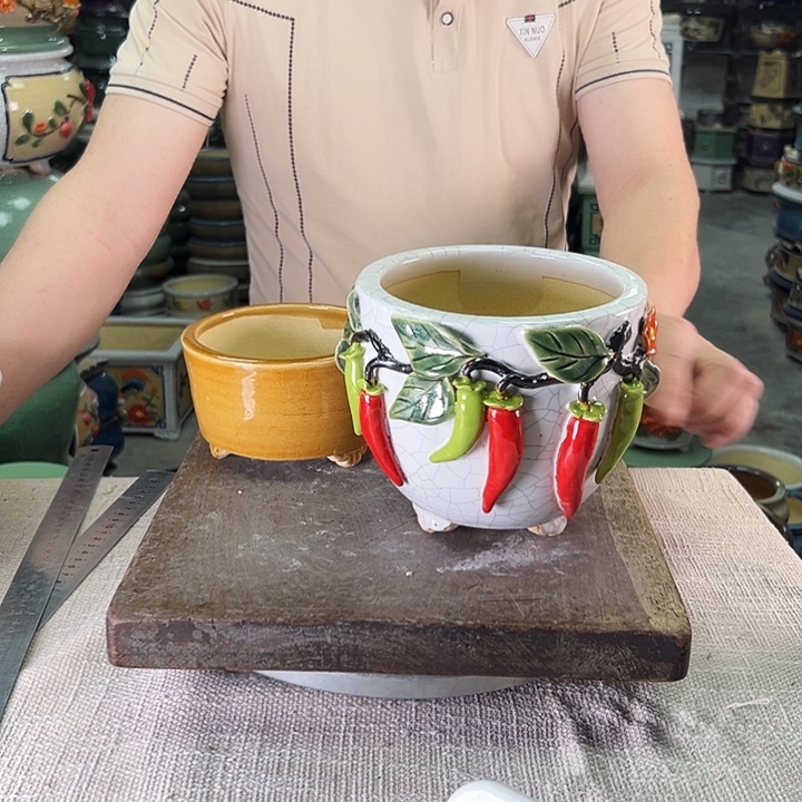 泳坤堂石湾花盆陶瓷