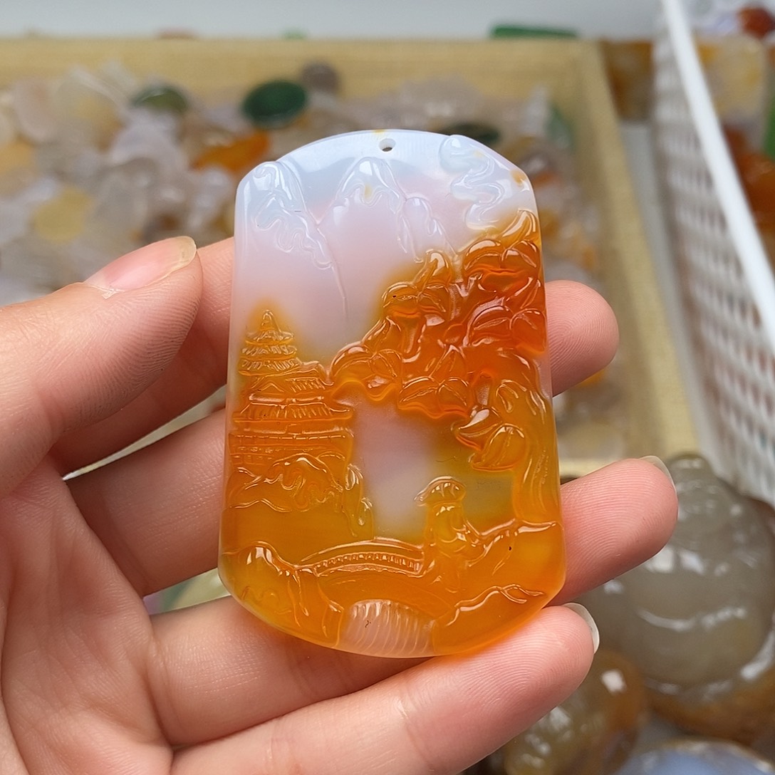 玛瑙/玉髓未镶嵌颈饰