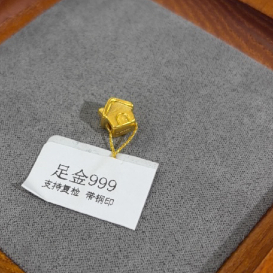 B019小房子足金999配件