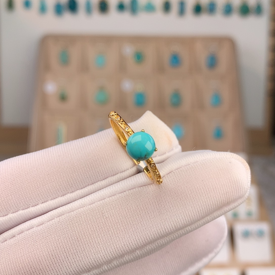 绿松石未镶嵌戒指