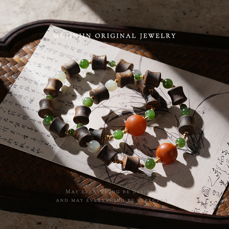 【木槿槿】天然蜜蜡单圈设计款手链女款小众手工珠宝手串多样性发一