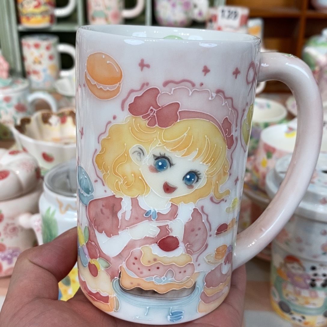 瓷片美女马克杯微瑕福利