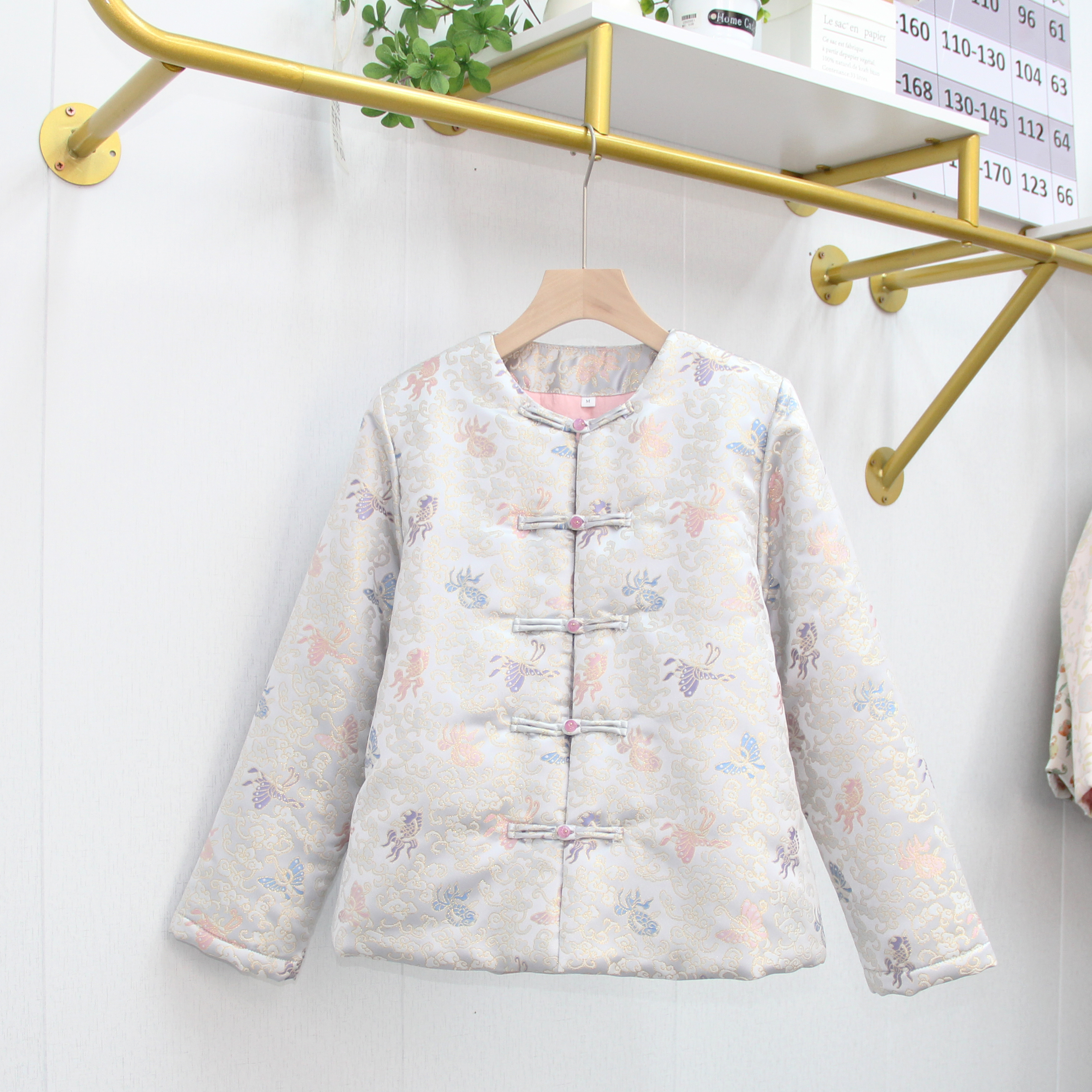 『锦鲤戏蝶』新疆棉花棉服棉袄冬季保暖外套上衣女士棉袄保暖居家